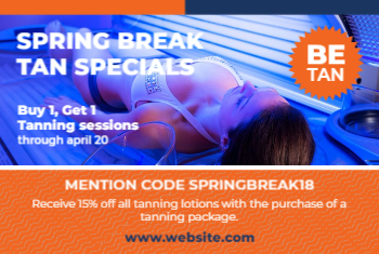 Tanning Salon Postcard 3 4x6