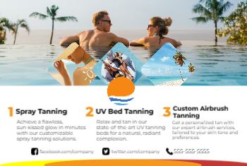 Tanning Salon Postcard 4 4x6