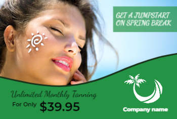 Tanning Salon Postcard 5 4x6