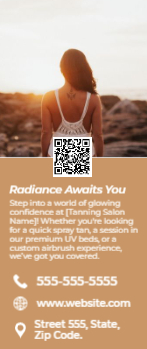 Tanning Salon Rack Card 2 3.5x8.5
