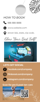 Tanning Salon Door Hanger 1b 4.25x11