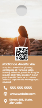 Tanning Salon Door Hanger 2b 4.25x11