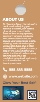 Tanning Salon Door Hanger 6b 4.25x11