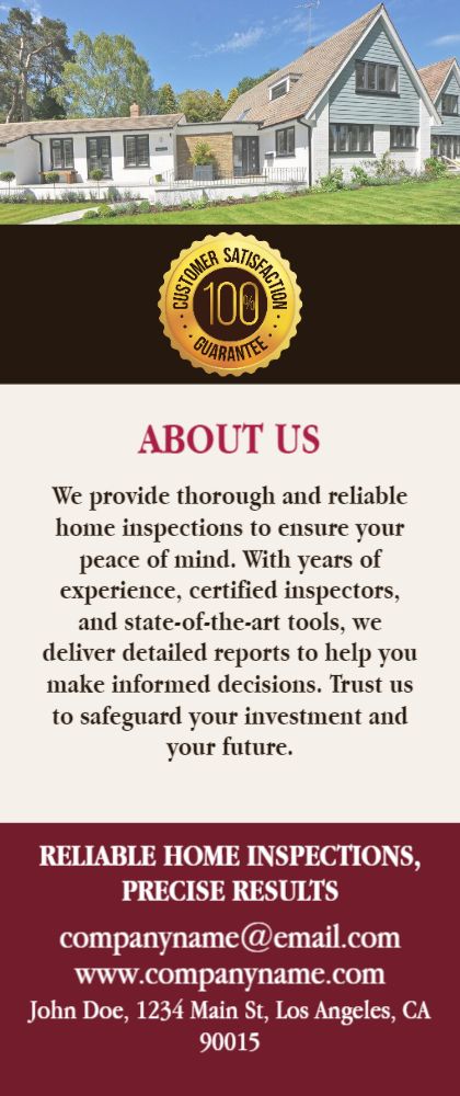 Home Inspection Rack Card 2 3.5x8.5