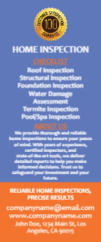 Home Inspection Rack Card 3 3.5x8.5