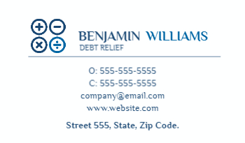 Debt Relief Business Card 3