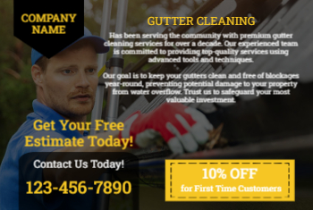 Gutter Cleaning Installation Postcard 1