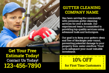 Gutter Cleaning Installation Postcard 1