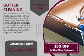 Gutter Cleaning Installation Postcard 2 4x6