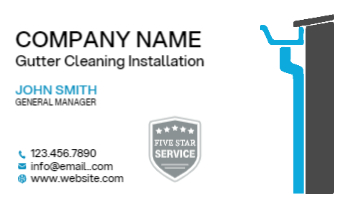 Gutter Cleaning Installation Business Card 1