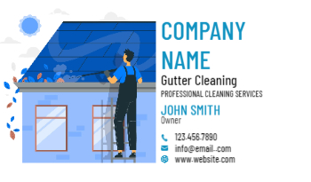Gutter Cleaning Installation Business Card  2