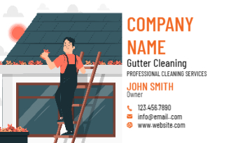 Gutter Cleaning Installation Business Card 6