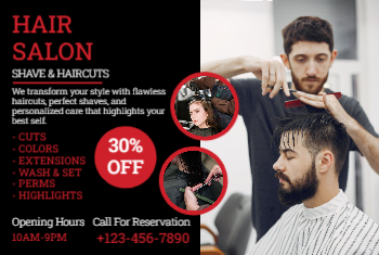 Hair Salon Postcard 1b