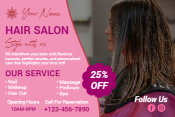 Hair Salon Postcard 3b