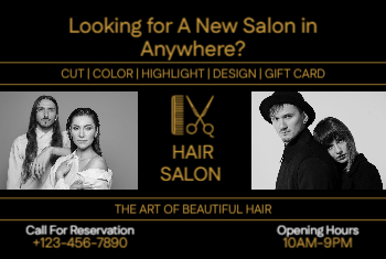 Hair Salon Postcard 5b 4x6