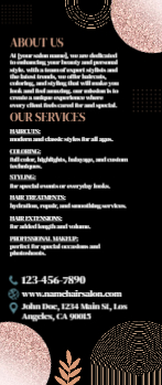 Hair Salon Rack Card 1 3.5x8.5