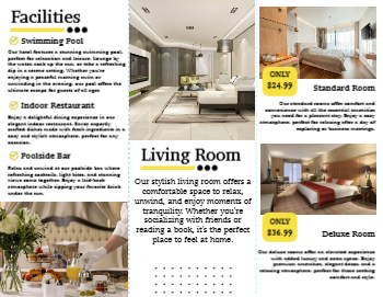 Travel & Hospitality Brochure  3 8.5x11