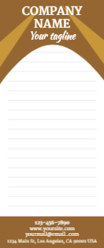 Travel & Hospitality Notepads 4 8x3