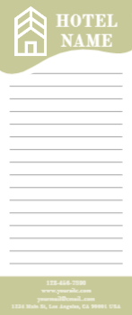 Travel & Hospitality Notepads 5 8x3