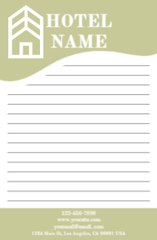 Travel & Hospitality Notepads 5 8.5x5.5