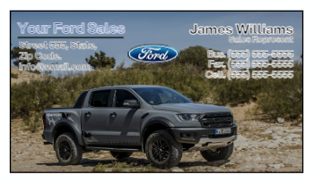 Ford Dealership Business Card 4
