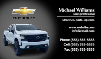 Chevrolet Dealership Business Card 2