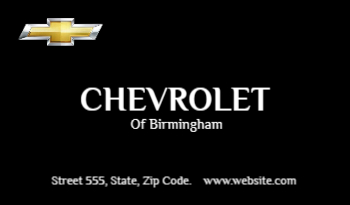 Chevrolet Dealership Business Card 5