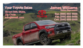 Toyota Dealership Business Card 4