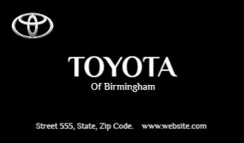 Toyota Dealership Business Card 5