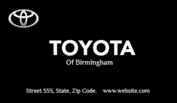 Toyota Dealership Business Card 5