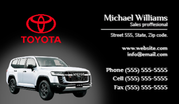 Toyota Dealership Business Card 2