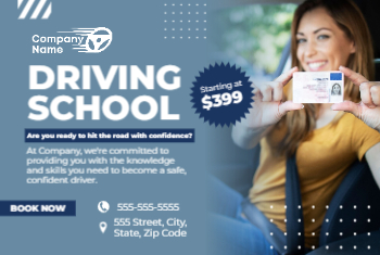 Driving Schools Postcard 2 4x6