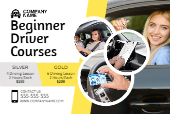 Driving Schools Postcard 3 4x6