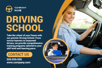 Driving Schools Postcard 4 4x6