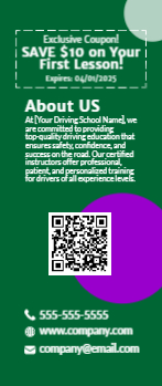 Driving Schools Rack Card 4 3.5x8.5