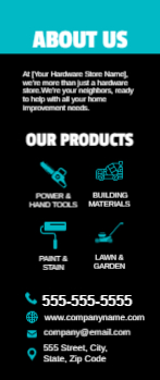 Hardware Store Rack Card 2 3.5x8.5