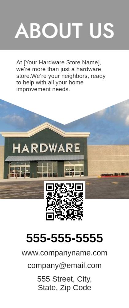 Hardware Store Rack Card 3 3.5x8.5