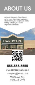 Hardware Store Rack Card 3 3.5x8.5