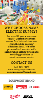 Electrical Supplies Rack Card 5 3.5x8.5