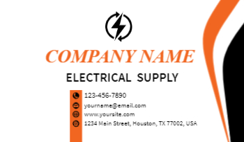 Electrical Supplies Business Card 2