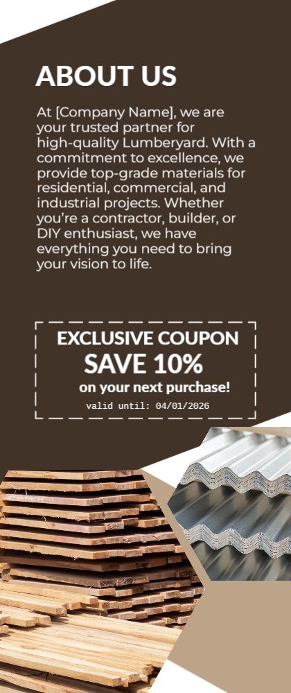 Lumberyard Rack Card 2 3.5x8.5