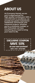 Lumberyard Rack Card 2 3.5x8.5