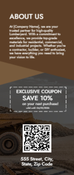 Lumberyard Rack Card 5 3.5x8.5