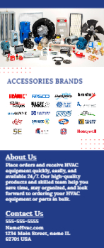 HVAC Supply Rack Card 1 3.5x8.5