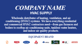 HVAC Supply Business Card 2