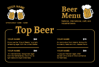 Bar Menu 1 6x9