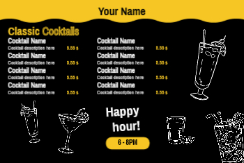 Bar Menu 3 6x9