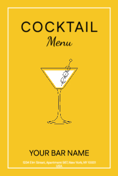 Bar Menu 5 6x9