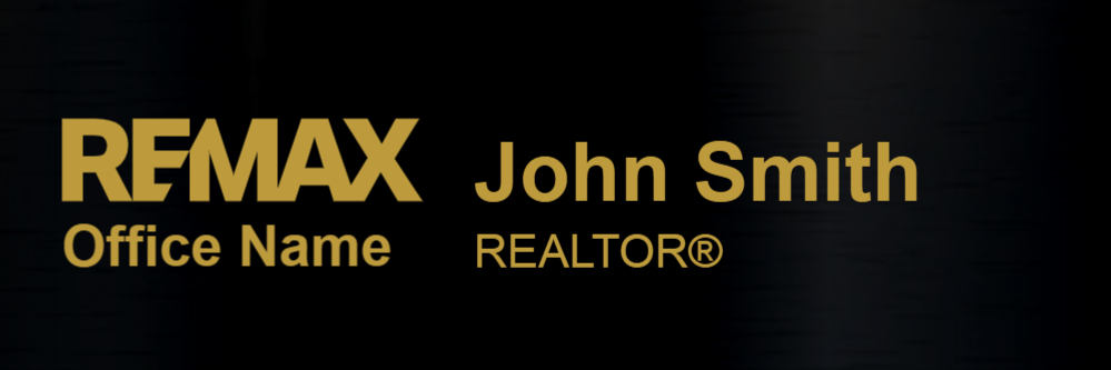 Metal Engraved Name Tags for RE/MAX Real Estate Company