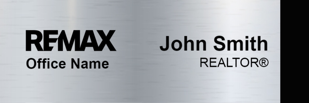 Metal Engraved Name Tags for RE/MAX Real Estate Company